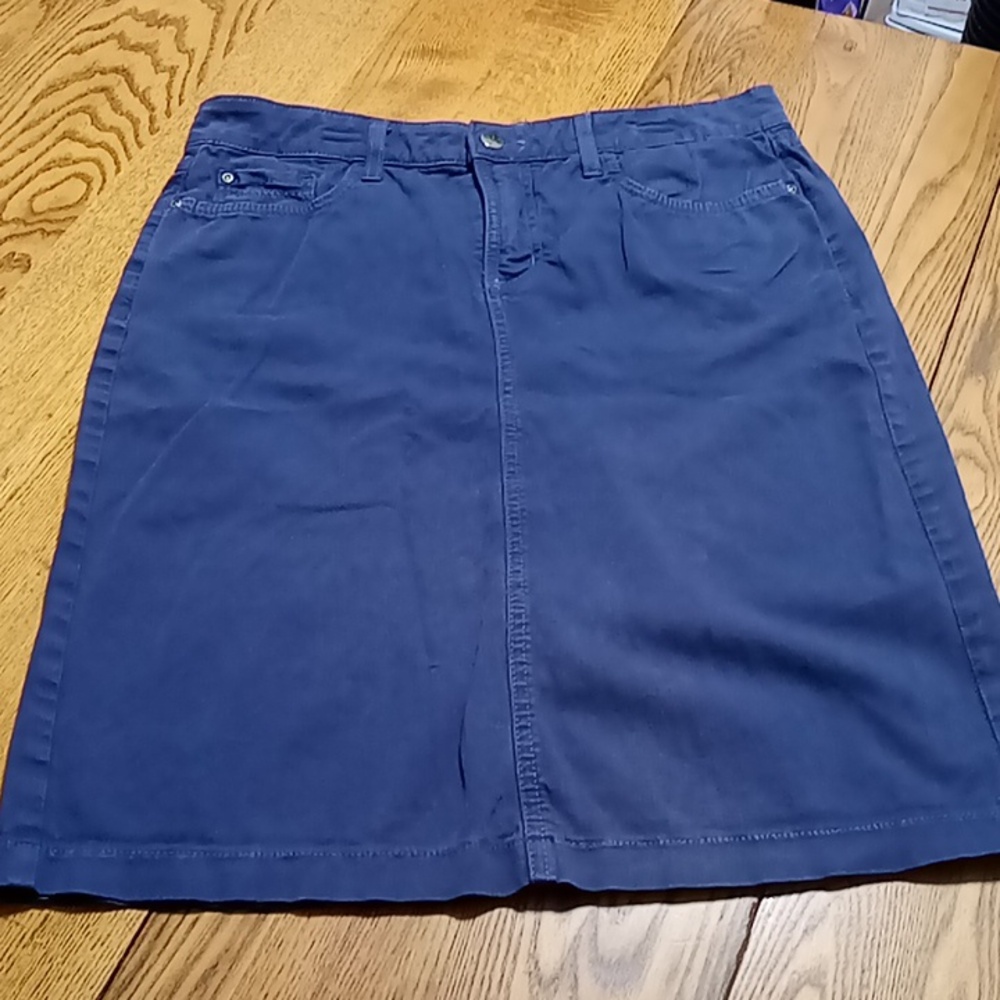 NYDJ Navy A-Line Skirt with Front Seam